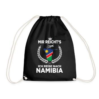 Mir reichts ich reise nach Namibia GeschenkMir rei - Turnbeutel - Schwarz - Vorne