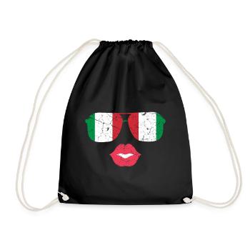 Italien Liebe - Turnbeutel - Schwarz - Vorne