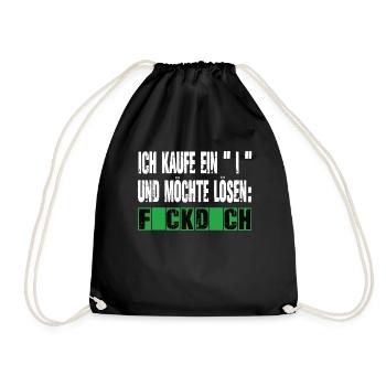 flick dich so viel - fick dich - Turnbeutel - Schwarz - Vorne