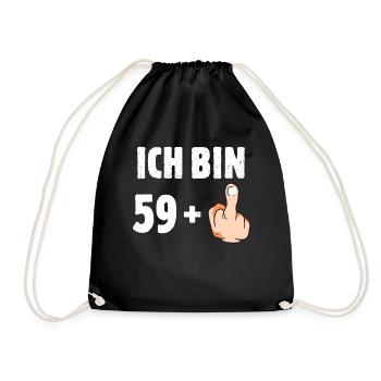 Ich bin 59 plus eins - Turnbeutel - Schwarz - Vorne