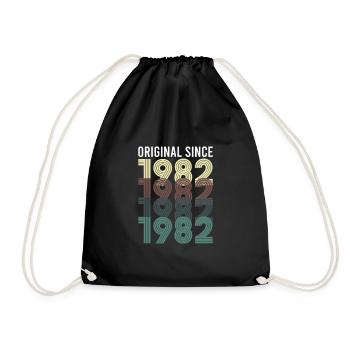 Vintage Original Since 1982 Geburtstag Geburtsjahr - Turnbeutel - Schwarz - Vorne