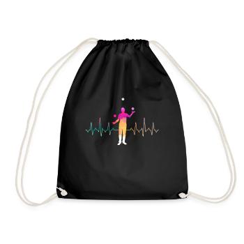 juggle - Drawstring Bag - black - Front