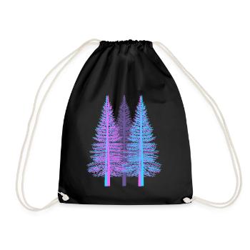 arbres arbre fantaisie épicéa forêt de conifères sapin - Sac de sport léger - noir - Devant