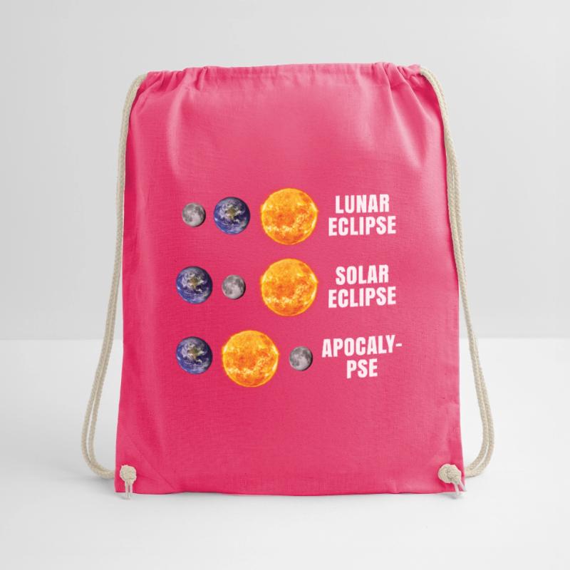 Lunar Eclipse Solar Eclipse Apocalypse Drawstring Bag