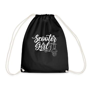 Scooter Moped Scooter Scooter Rider Driving - Drawstring Bag - black - Front
