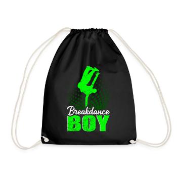 Breakdance Junge Breakdancing Kinder - Turnbeutel - Schwarz - Vorne