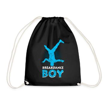 Breakdance Junge Tänzer Breakdancing - Turnbeutel - Schwarz - Vorne