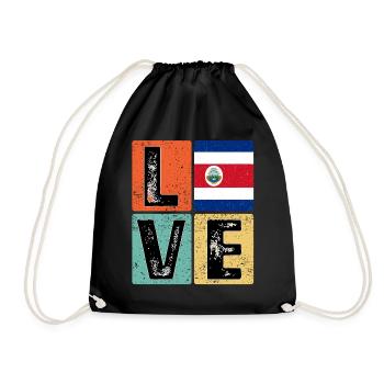 I Love Costa Rica drapeau pour Costa Rica Pride - Sac de sport léger - noir - Devant