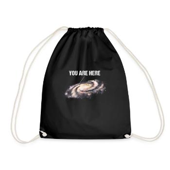 You Are Here Milky Way Universe Space - Drawstring Bag - black - Front