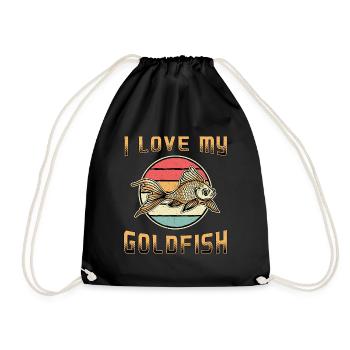 poisson poisson animal mer retro cadeau - Sac de sport léger - noir - Devant