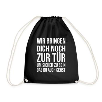 Abschiedsgeschenk Kollegen Jobwechsel - Turnbeutel - Schwarz - Vorne