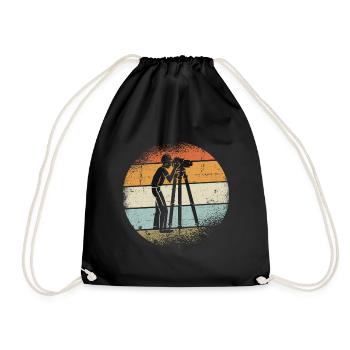 Vermesser Geschenk - Turnbeutel - Schwarz - Vorne