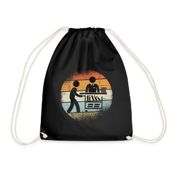 librarian - Drawstring Bag - black - Front