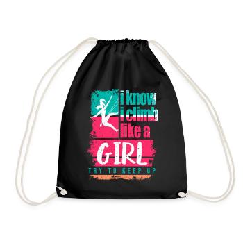 Rock Climbing Climber Climb Like A - Sac de sport léger - noir - Devant