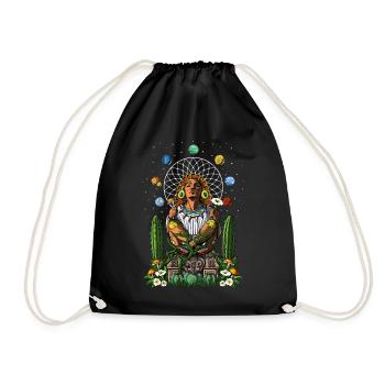 Aztec God Xochipilli - Drawstring Bag - black - Front