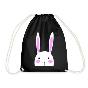 Baby Rabbit Kids Cute Pregnancy Child - Drawstring Bag - black - Front