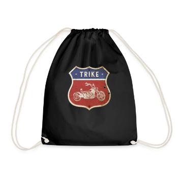 Trike Adult Trike Riders Motor trike Trike Bike - Drawstring Bag - black - Front