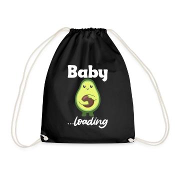 Bébé chargeant une maman d'avocat enceinte drôle - Sac de sport léger - noir - Devant