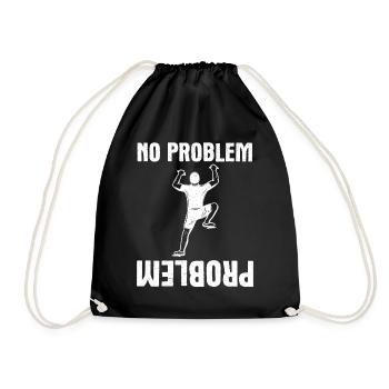 Rock Climbing Climber No Problem - Drawstring Bag - black - Front