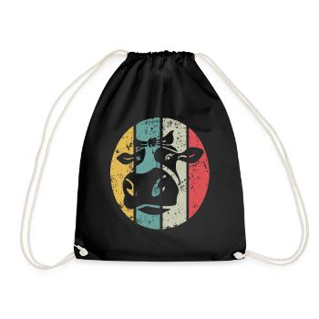 Dairy cow Farmer Farmer Farmer Cow Farm - Drawstring Bag - black - Front