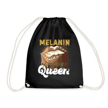 Black Pride Melanin Queen Lips - Turnbeutel - Schwarz - Vorne