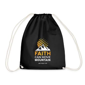 Faith can move mountain - Sac de sport léger - noir - Devant