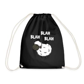 Blah Blah Blah - Turnbeutel - Schwarz - Vorne