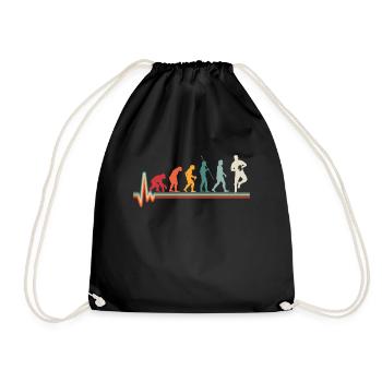 Evolution Heartbeat Rugby Gift - Drawstring Bag - black - Front