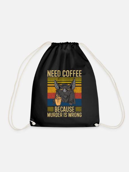 Necesita café café diciendo - Mochila saco - negro