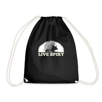 Porc-épic épic rongeur - Sac de sport léger - noir - Devant