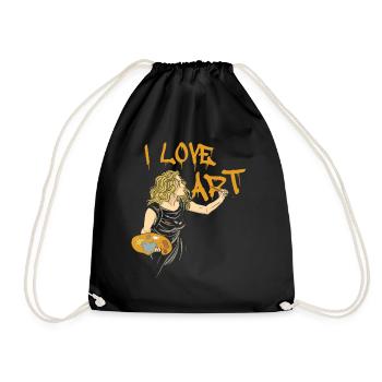 I Love Art - Turnbeutel - Schwarz - Vorne