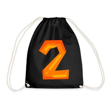 2 - Drawstring Bag - black - Front