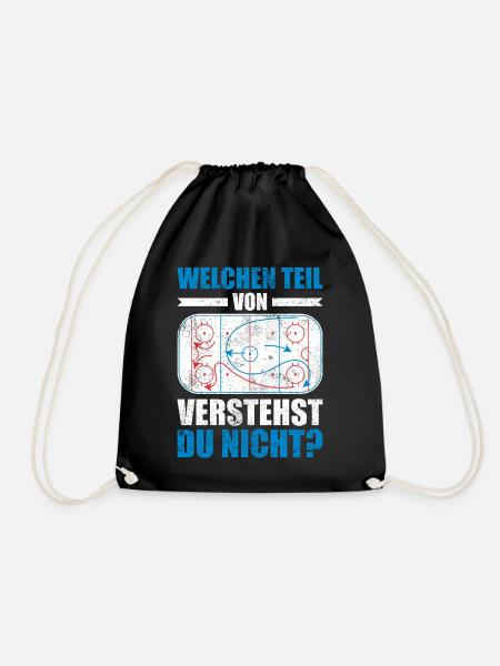 Eishockey Spruch Vintage Geschenk - Turnbeutel - Schwarz