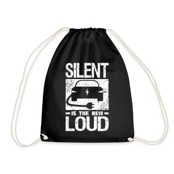 Electric car Electric car Electric drive funny saying - Drawstring Bag - black - Front