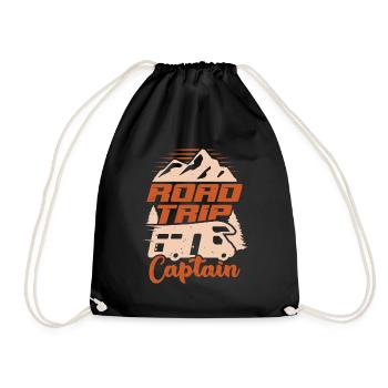 Camping-car Roadtrip Camper cadeau - Sac de sport léger - noir - Devant