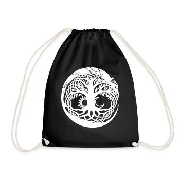 Tree of Life Knot Design - Drawstring Bag - black - Front
