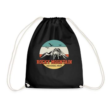 Rocky Mountain Wandern Vintage - Turnbeutel - Schwarz - Vorne