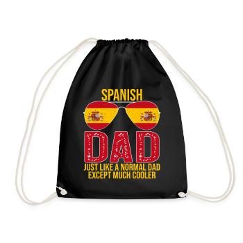 Spanish Dad Espagne drapeau lunettes de soleil Fête des Pères - Sac de sport léger - noir - Devant