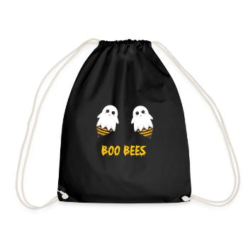 Boo Bees Beekeeper Ghost Trick Or Treat Halloweenh - Turnbeutel - Schwarz - Vorne