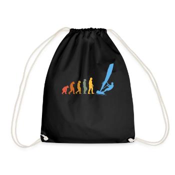 Windsurfing Sail Surfer-boards Windsurfing - Drawstring Bag - black - Front