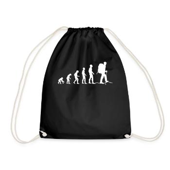 Wandern Outdoor Berge Wald Wanderer Evolution - Turnbeutel - Schwarz - Vorne