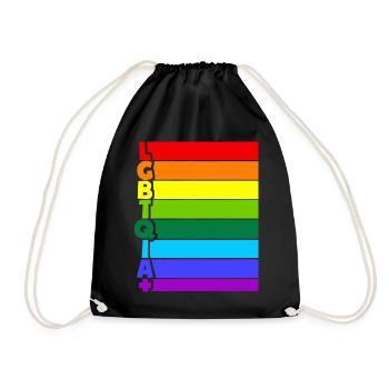 LGBTQIA Plus - Turnbeutel - Schwarz - Vorne