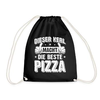 Pizzabäcker - Turnbeutel - Schwarz - Vorne
