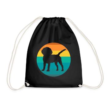 Chien Beagles Vintage Retro Beagle - Sac de sport léger - noir - Devant