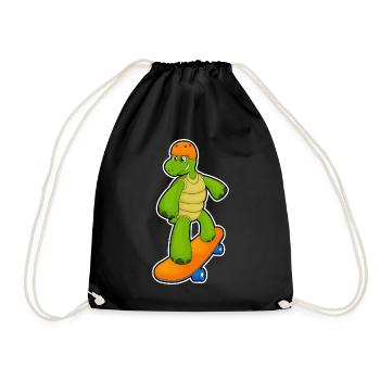 Tortue Skater Skateboard - Sac de sport léger - noir - Devant