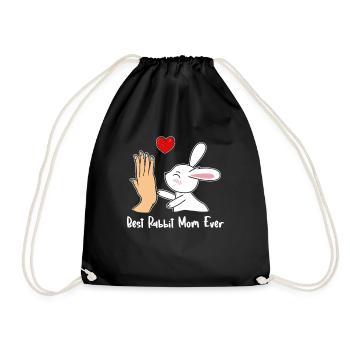 Best Rabbit Mom Ever - Sac de sport léger - noir - Devant
