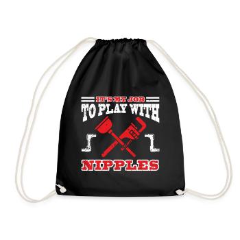 Plombier plombier rengaine cadeau - Sac de sport léger - noir - Devant