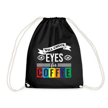 Ophtalmologiste Will Check Eyes For Coffee - Sac de sport léger - noir - Devant