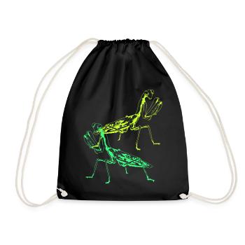 Insecte Faune Mante religieuse Insectes Enfants - Sac de sport léger - noir - Devant