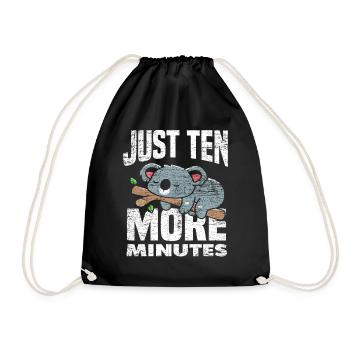 Koala Sleeping - Drawstring Bag - black - Front